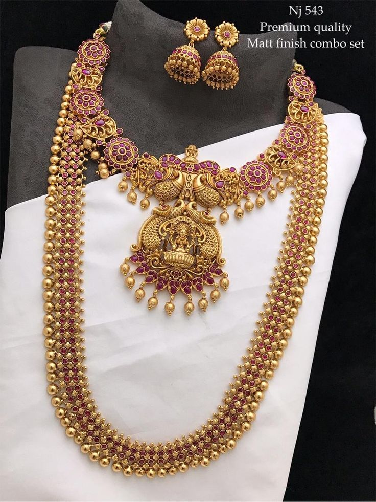 Kempu Designer Combo Necklace Set