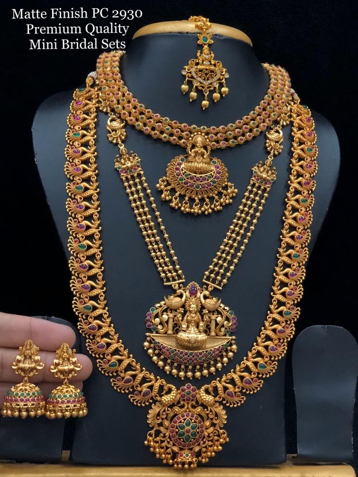 Matt Finished Premium Quality Kemp Work Necklace Set