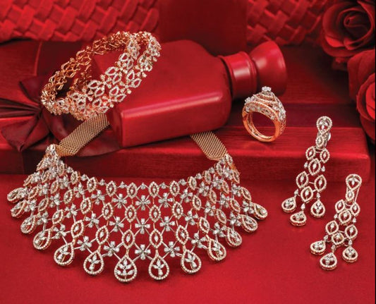 New Super Diamond Stone Necklace Set