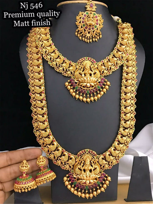 Saloni Matt Finished Combo Necklace Set